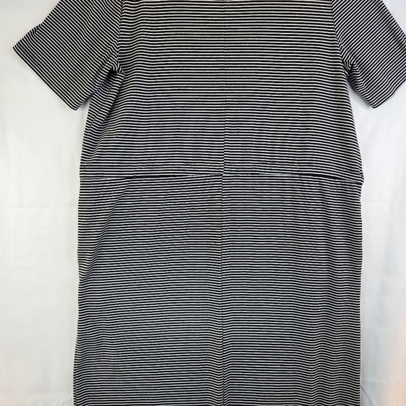 Sweet Salt Black & White Striped Drawstring Pockets Modest Summer Dress sz L. - Picture 9 of 12